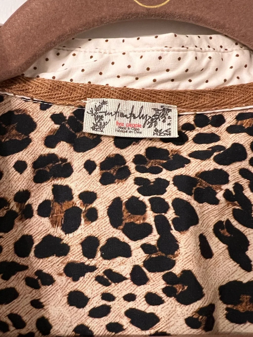 FREE PEOPLE INTIMATELY CHEETAH PRINT CONTRAST BUTTON DOWN TOP ✨